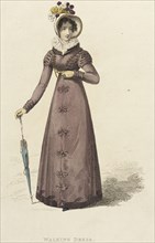 Fashion Plate (Walking Dress), 1822. Creator: Rudolph Ackermann.