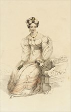 Fashion Plate (Evening Dress), 1826. Creator: Rudolph Ackermann.
