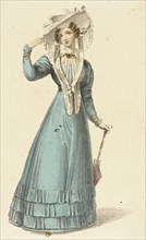 Fashion Plate (Promenade Dress), 1826. Creator: Rudolph Ackermann.