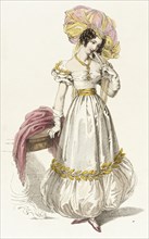 Fashion Plate (Evening Dress), 1829. Creator: Rudolph Ackermann.