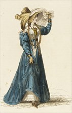 Fashion Plate (Promenade Dress), 1827. Creator: Rudolph Ackermann.