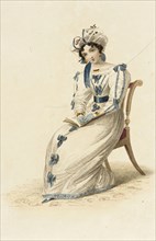 Fashion Plate (Morning Dress), 1827. Creator: Rudolph Ackermann.