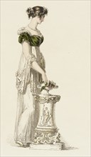 Fashion Plate (Evening Dress), 1814. Creator: Rudolph Ackermann.