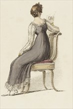 Fashion Plate (Evening Half Dress), 1814. Creator: Rudolph Ackermann.