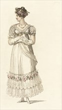 Fashion Plate (Evening Dress), 1816. Creator: Rudolph Ackermann.