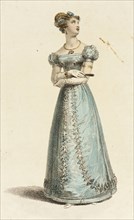Fashion Plate (Dinner Dress), 1825. Creator: Rudolph Ackermann.