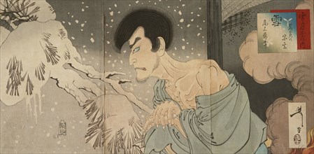 Snow: The Actor Onoe Baiko, c1890. Creator: Tsukioka Yoshitoshi.