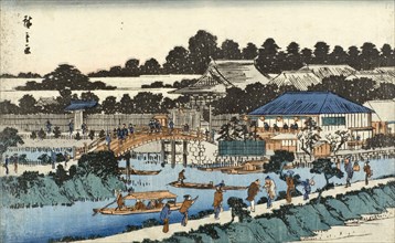 Myokendo Temple in Yanagizaki, Mid-1830s to mid-1840s. Creator: Ando Hiroshige.