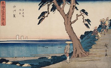 Shirasuka: View at Shiomizaka Slope (Shirasuka, Shiomizaka fûkei), between c1841 and c1842. Creator: Ando Hiroshige.