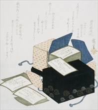 Poetry Game Cards from the One Hundred Poems, 1833. Creator: Ando Hiroshige.