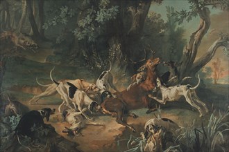 Stag Hunt, 1723. Creator: Jean-Baptiste Oudry.