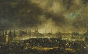 The Storming of Leipzig, 1818. Creator: Per Krafft the Younger.