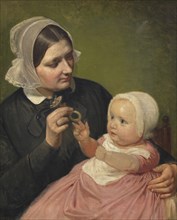 The Artist's Wife and Their Son Poul, mid-19th century. Creator: Wilhelm Marstrand.