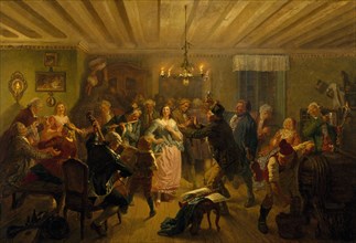 The Concert at Tre Byttor (The Three Barrels tavern in Stockholm's Djurgården Park)..., 1860. Creator: Vilhelm Wallander.