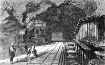 The Grotto of Santa Rosalia, Palermo - from a drawing by the Rev. S.C. Malan, 1860. Creator: Unknown.