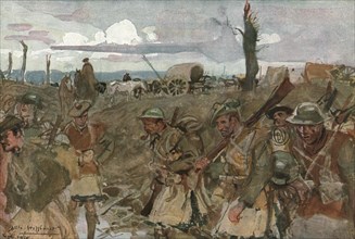 'Six Mois Dans la Somme; Dans les lignes anglaises: Contalmaison (septembre 1916)', 1916. Creator: Charles Hoffbauer.