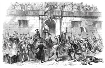 The release of politicial prisoners from the Castellamare, Palermo, on June 19..., 1860. Creator: Unknown.
