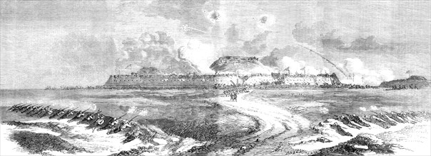 The storming and capture of the North Fort, Peiho, on the 21st August, 1860... Creator: Unknown.