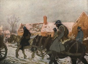 'Six Mois Dans la Somme; Convoi d'artillerie', 1916. Creator: Charles Hoffbauer.