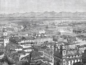 The Arsenal and part of the city of Rio de Janeiro, Brazil, 1860. Creator: Unknown.