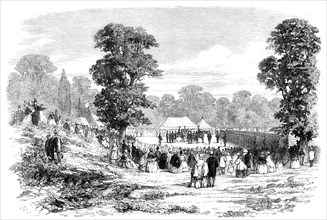 Review of the Worcester Volunteers in Stoneleigh Park, 1860. Creator: Unknown.