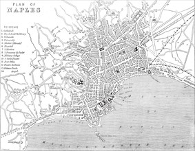 Plan of Naples, 1860. Creator: John Dower.