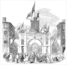 The Prince of Wales in Canada - the Orangemen's Arch at Toronto, 1860. Creator: Unknown.
