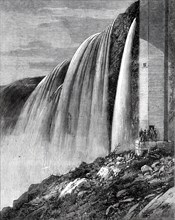 Portion of the Horseshoe Falls, Niagara - from a photograph by the Stereoscopic Company, 1860. Creator: Unknown.