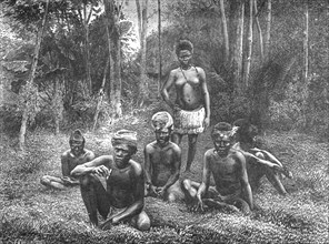 'Group of Natives of New Caledonia; Some Account of New Caledonia', 1875. Creator: Unknown.