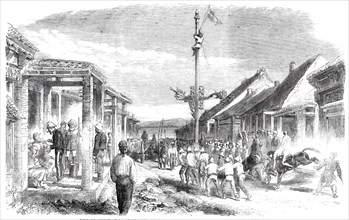 The War in China - Punjaub-street, or La Grande Rue, Pehtang..., 1860. Creator: Unknown.