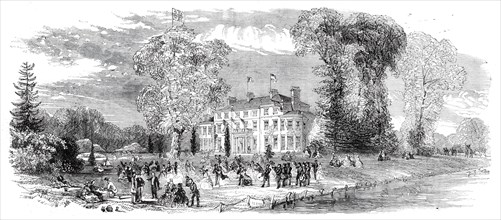 Fete at Denham Court, near Uxbridge, 1860. (now HQ of Women's Institute?) Creator: Unknown.