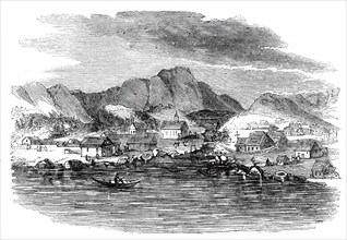 The North Atlantic Telegraph - Julianshaab, Capital of South Greenland, 1860. Creator: Unknown.