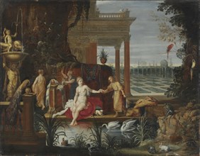 Bathsheba in the Bath Receiving the Letter from King David, late 16th-early 17th century. Creator: Workshop of Jan Brueghel the Elder.