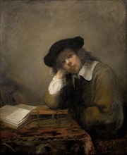 Portrait of young student ('The Student'), mid-17th century. Creator: Samuel van Hoogstraten.