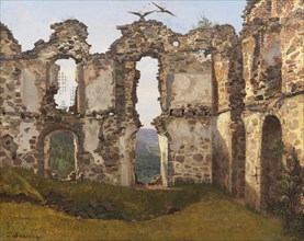 The Ruins of Brahehus near Jönköping, Sweden. Study, mid-19th century. Creator: Frederik Hansen Sodring.