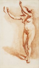 Standing Nude Woman with Upraised Arms, between circa 1665 and circa 1670. Creator: Adriaen van de Velde.