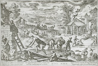 The Age of Copper, 1599. Creators: Antonio Tempesta, Nicolaus van Aelst.