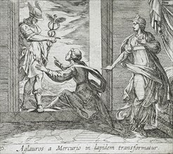 Mercury Turning Aglauros to Stone, published 1606. Creators: Antonio Tempesta, Wilhelm Janson.