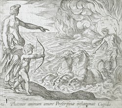 Cupid Shooting His Arrow at Pluto, published 1606. Creators: Antonio Tempesta, Wilhelm Janson.