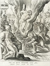 Eleazer killed by Antiochus, 1591. Creator: Crispijn de Passe I.