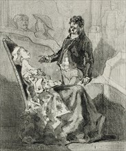Derrière le rideau, 1856. Creator: Félicien Rops.