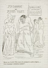 Pensionnat de petites filles, 1861. Creator: Félicien Rops.