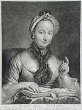 Dorothée Louise Viedebandt Schmidt, the Artist's Wife, 1761. Creator: Georg Friedrich Schmidt.