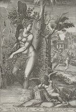 Venus and the Rose, 1556. Creators: Giorgio Ghisi, Luca Penni.