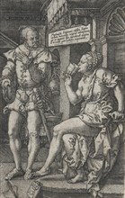 Sophonisba Drinking Poison, 1553. Creator: Heinrich Aldegrever.