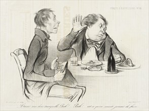 Laissez-moi donc tranquille, Bah! Bah! est-ce qu'on meurt jamais de faim..., 1838. Creator: Honore Daumier.