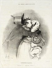 Rencontre de la payse, 1844. Creator: Honore Daumier.