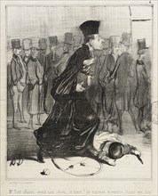 Mr Tout affaires, avocat sans causes..., 1840. Creator: Honore Daumier.