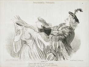Hamlet, 1851. Creator: Honore Daumier.