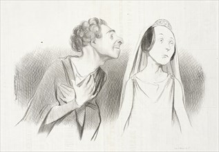 Je pars plus amoureux que...jamais..., 1841. Creator: Honore Daumier.